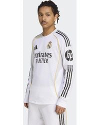 adidas - Real Madrid 25/26 Long Sleeve Home Authentic Jersey - Lyst