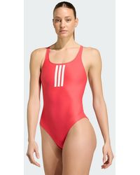 adidas - 3-Stripes V-Back Swimsuit - Lyst