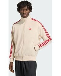adidas Originals - Sweatshirt Adidas Firebird Track Top Crystal Linen/ Better Scarlet - Lyst