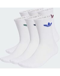 adidas - Trefoil Cushion Crew Socks 6 Pairs - Lyst