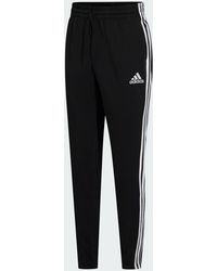 adidas - Essentials Single Jersey Tapered Open Hem 3-stripes Pants - Lyst