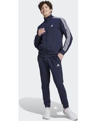 adidas - Basic 3-Stripes Fleece Track Suit - Lyst