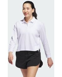 adidas - Beyond Long Sleeve Loose Polo Shirt - Lyst