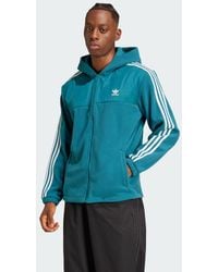 adidas - Adicolor 3-Stripes Teddy Fleece Hoodie - Lyst