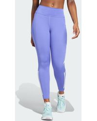 adidas - Dailyrun 3-Stripes 7/8 Leggings - Lyst