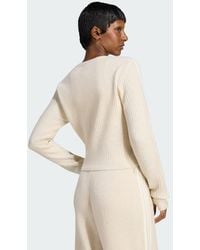 adidas - Originals By Jennie Knitted Wrap Around Cardigan - Lyst