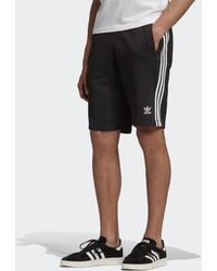 adidas Originals 3-Streifen Sweat Shorts - Schwarz