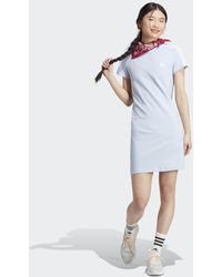 adidas - Essentials 3-Streifen T-Shirt-Kleid - Lyst