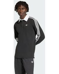 adidas - 3-Stripes Rugby Longsleeve Polo - Lyst