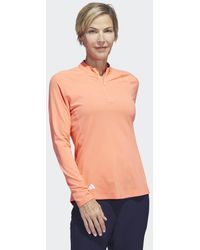 adidas - Quarter-zip Long Sleeve Golf Polo Shirt - Lyst