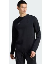 adidas - Real Madrid Tiro Travel Crew Sweatshirt - Lyst