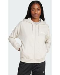 adidas - Essentials Linear Full-Zi Hoodie Mujer Sudaderas - Lyst