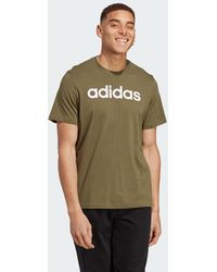 adidas - Essentials Single Jersey Linear Embroidered Logo T-shirt - Lyst