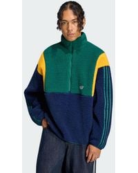 adidas - Winter Club Teddy Fleece Half Zip Sweatshirt - Lyst