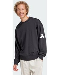 adidas - Essentials Loose Fit 3 Bar Logo Sweatshirt - Lyst