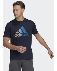 adidas AEROREADY Designed to Move Sport Logo T-Shirt - Blau