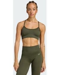 adidas - Workout Essentials Light-Support Knit Bra - Lyst