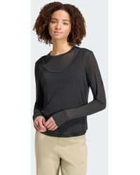 adidas - Soft Lux Sheer Long-Sleeve Top - Lyst