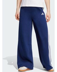 adidas - 3-Stripes Fleece Wide Pant - Lyst