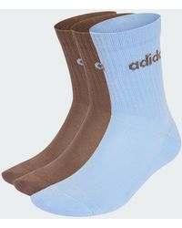 adidas - Linear Crew Cushioned Socks 3 Pairs - Lyst
