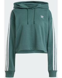 adidas - Adicolor 3-Stripes Short Hoodie - Lyst