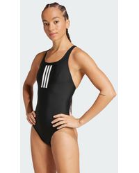 adidas - 3-Stripes V-Back Swimsuit - Lyst