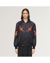 adidas - Y-3 Embroidered Graphic Satin Souvenir Jacket - Lyst