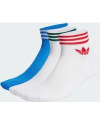 adidas - Island Club Trefoil Ankle Socks 3 Pairs - Lyst