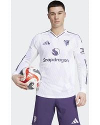 adidas - Manchester United 25/26 Long Sleeve Away Authentic Jersey - Lyst