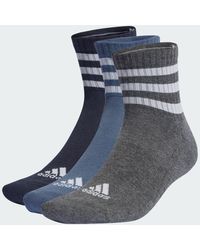 adidas - 3-Stripes Cushioned Sportswear Mid-Cut Socks 3 Pairs - Lyst