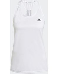 adidas Camiseta de tirantes Primeblue Designed 2 Move Sport 3 bandas - Blanco