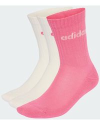 adidas - Linear Crew Cushioned Socks 3 Pairs - Lyst