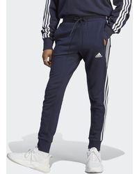 adidas - Essentials French Terry Tapered Cuff 3-stripes Joggers - Lyst