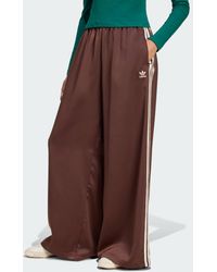adidas - Adicolor Satin Wide Leg Track Joggers - Lyst