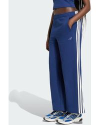 adidas - Kit 3-Stripes Wide Joggers - Lyst