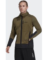 adidas Terrex Stockhorn Fleece Jacket in Green for Men | Lyst UK