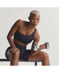 adidas - Optime Workout Rib One Shoulder Light Support Bra - Lyst