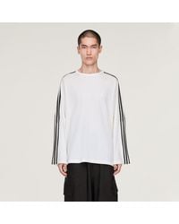 adidas - T-Shirt Y-3 A Maniche Lunghe 3 Strisce - Lyst