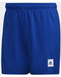 adidas - Short Length Solid Swim Shorts - Lyst