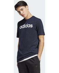 adidas - Adida Eential Embroidered Linear Logo Hort Leeve T-hirt - Lyst