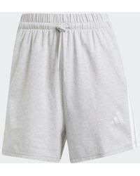 adidas - Essentials 3-Stripes Cotton Shorts - Lyst