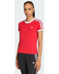 adidas - 3 Stripes Slim T-Shirt - Lyst