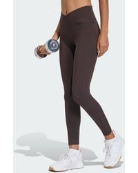 adidas - 3-Streifen Studio All Me 7/8 X-Over Leggings - Lyst