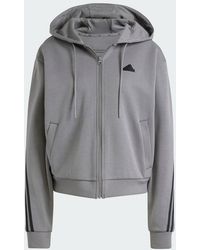 adidas - Future Icons 3-Stripes Full Zip Hoodie - Lyst