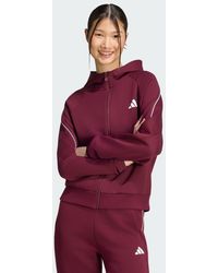 adidas - Stadium Small Logo Full Zip Hoodie - Lyst