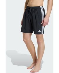 adidas - 3 Stripes Swim Shorts 8 Inch - Lyst
