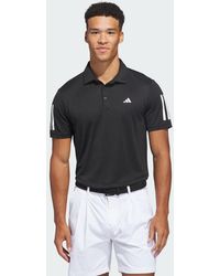 adidas - Performance 3-Stripe Polo Shirt - Lyst