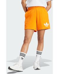adidas - Pearl Trefoil Loose Fit Shorts - Lyst