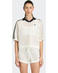 adidas - T-Shirt Adidas Knitted Crochet Polo - Lyst