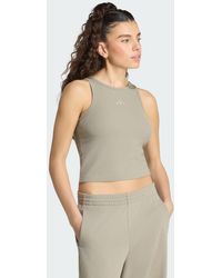 adidas - Kit Small Logo Rib Tank Top - Lyst